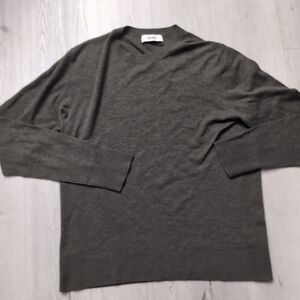 Buck Mason Wool Sweater Mens Size Medium Gray Crew Neck Long Sleeve